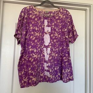 Magnolia Pearl Purple Paisley Love Tee